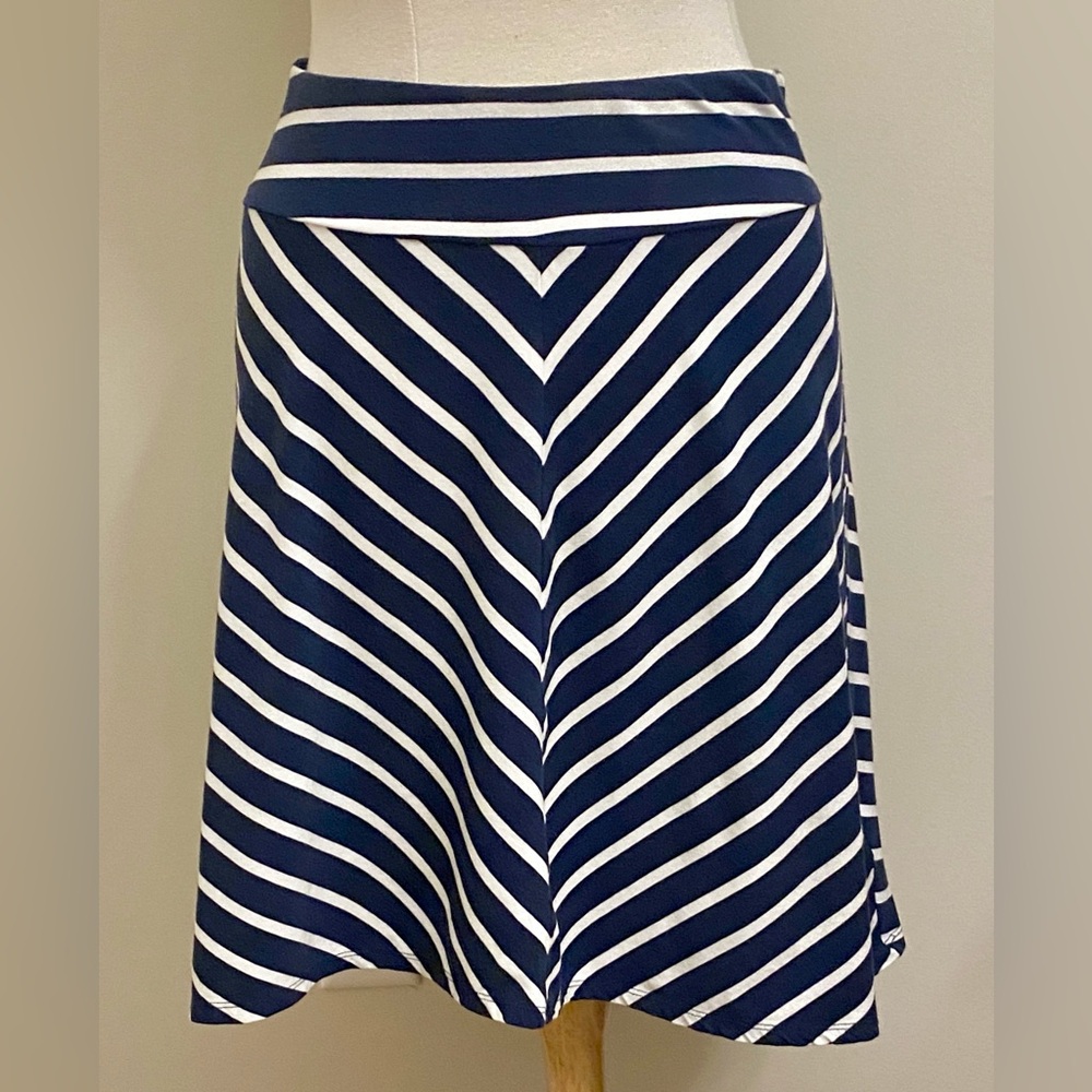 Columbia Pellham Falls PFG Blue White Striped SZ S Nautical Athletic Mini Skirt